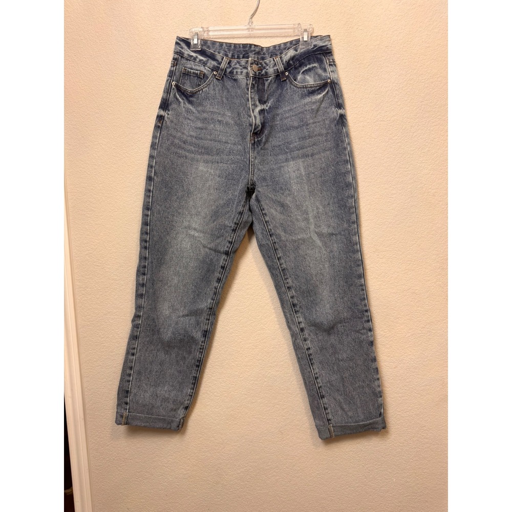 SHEIN Women's Size L Light Wash Denim Straight Leg‎ Jeans
